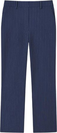 2-Biz Denim Streep Broek Klassieke Pasvorm - Dames - Straight fit broeken - Blauw - 2XL - Denim - Broeken