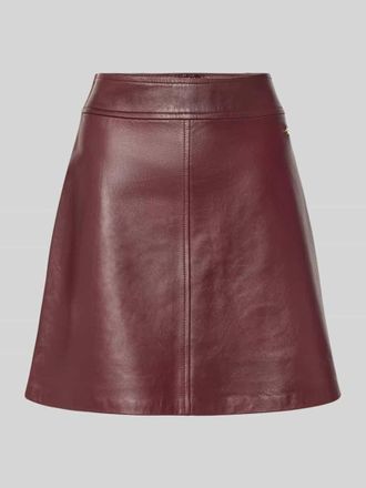 Marc Cain Minirock in Leder-Optik mit Nahtrei&szlig;verschluss in Bordeaux, Gr&ouml;&szlig;e 34