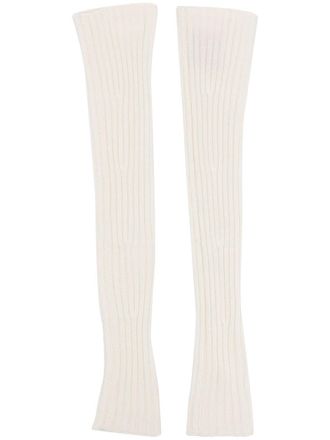 Cashmere in Love Graz cashmere fingerless arm-warmers - White