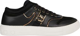 Ferragamo Mens Black Sf Ornament Low Top Sneakers, Brand Size 8