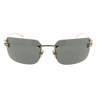 Gucci Gg2038S Rechthoekige Zonnebril - Dames - Accessoires - Beige - Maat: ONE Size