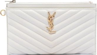 Saint Laurent Pre-owned Saint Laurent Grain De Poudre Chevron Monogram Clutch Ladies CBL584719.0220