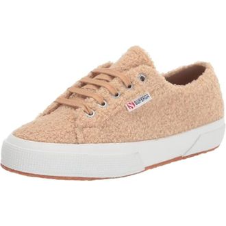Superga Womens Superga S6121KW Sneakers Beige Faux Shearling Casual Shoes ZAP1921