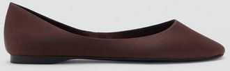 Mango Ballerine raso cioccolato - Donna - 35 - MANGO