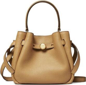 Tory Burch Mini Romy Bucket Bag - Dames - Schoudertassen - Beige - ONE Size - Leer - Tassen