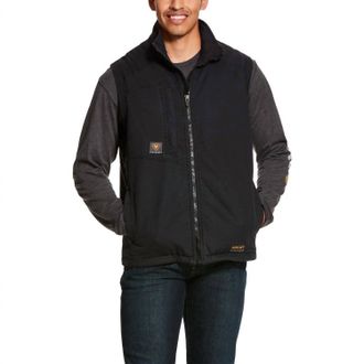 Ariat Mens Washed Duracanvas Insulated Winter Vest In Black