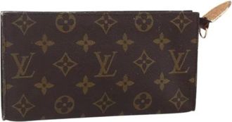 Louis Vuitton Pre-owned Clutches, female, Brown, Size: ONE SIZE Pre-owned Canvas Clutch