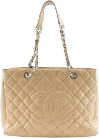 Chanel Pre-owned Tote Bags, female, Beige, Size: ONE SIZE Pre-owned Vintage Tote Bag