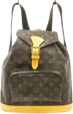Louis Vuitton Vintage Montsouris Monogram Canvas Brown Canvas Backpack Bag (Pre-Owned)