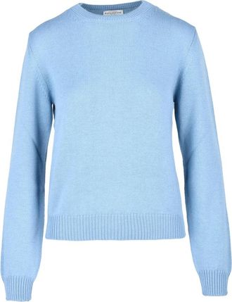 Ballantyne Wol Ronde Hals Pullover Sweater - Dames - Ronde hals truien - Blauw - XS - Wol - Truien & Vesten