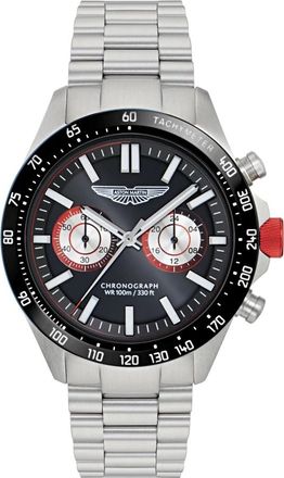 Aston Martin Icon SPT Chronograph - Heren - Horloges - Grijs - ONE Size - Leer - Accessoires