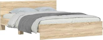 vidaXL Vidaxl - Estructura De Cama Con Cabecero Roble Sonoma 140x200 Cm