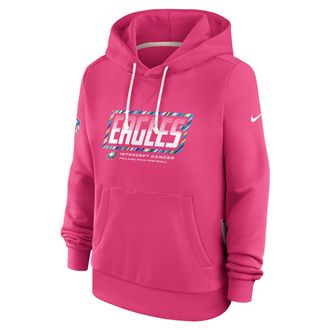 Nike Philadelphia Eagles Crucial Catch Standard Issue Nike Womens Dri-FIT NFL Pullover Hoodie in Pink | 03C368XZUR-F9R