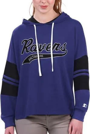 Starter Womens Starter Purple Baltimore Ravens Bump And Run Long Sleeve Hoodie T-Shirt at Nordstrom, Size Xx-Large