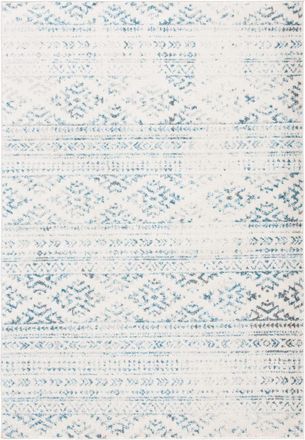 Safavieh Alfombra bohemio de polipropileno blanco/azul, 122 x 183 cm