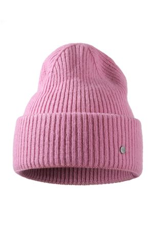 Pearlwood Strickm&uuml;tze PEARLWOOD IVA, Damen, lollypop, Feinripp, Materialmix, unifarben, M&uuml;tzen Strickm&uuml;tze, Feinripp, breiter Umschlag, Temperaturregulierend, W