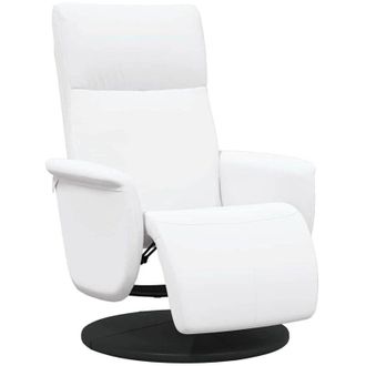 vidaXL Massage Recliner Chair White Faux Leather vidaXL
