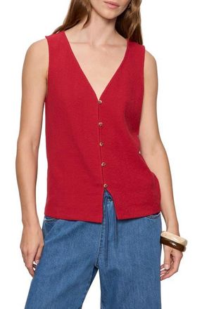 Sanctuary Easy Textured Vest in Red Berry at Nordstrom, Size Xx-Small