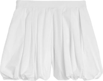 Jil Sander Gesmockte shorts met ballonzoom - Wit