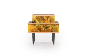 StoryZ Mesita de noche amarillo 2 cajones L 58 cm