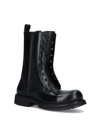 Balenciaga Womens Boots Black Bull Leather