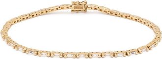 Suzanne Kalan 18K Yellow Gold Linear Diamond Tennis Bracelet - Womens - 18kt Yellow Gold