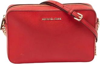 Michael Kors Pre-owned Cross Body Bags, female, Red, Size: ONE SIZE Pre-owned Leather Crossbody Bag