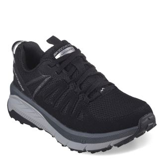 Skechers Womens Switch Back Cascades Trekking Low Cut Shoes, Black Synthetic/Textile/Charcoal Trim, 3.5 UK