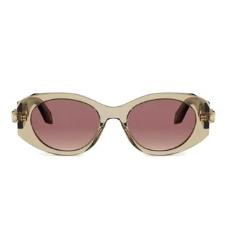 Bulgari Sunglasses, female, Brown, Size: 52 MM Serpenti Forever Oval Sunglasses