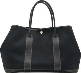 Herm&egrave;s Pre-owned Canvas Tote Bag - Dames - Vintage Shopper - Zwart - ONE Size - Vintage