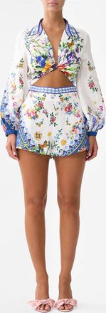 Camilla Wide Waistband Short In Tiles Darls
