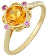 Bony Levy Iris Citrine & Pink Sapphire Statement Ring in 18K Yellow Gold at Nordstrom Rack, Size 6.5