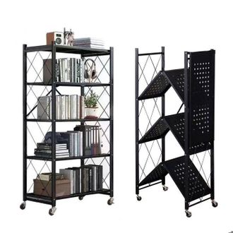OEM Estanter&iacute;a Biblioteca Negra 37 X 72 X 163 Cm - Estanter&iacute;a De Almacenamiento - Para Sal&oacute;n, Oficina, Comedor - Moderna