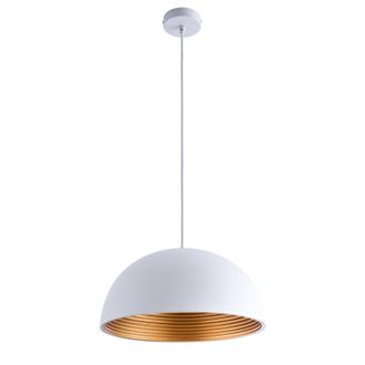Paco Home Paco Home - Luminaria Suspensi&oacute;n Colgante Comedor Cocina Colgante 1,5m Cable Textil &Oslash;40,5cm Oro Blanco, Transparente G95 800 Lumen / 7w