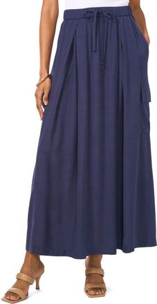 Vince Camuto Drawstring Midi Cargo Skirt in Canal Blue at Nordstrom, Size Large