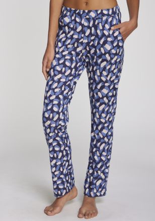s.Oliver Pyjamahose S.OLIVER, Damen, Gr. 32/34, N-Gr, blau, gemustert, Single Jersey, Obermaterial: 50% Baumwolle, 50% Viskose, gemustert, Hosen Pyjamahose, mi