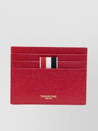 Thom Browne pebbled leather card holder