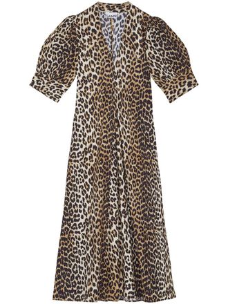 Ganni Womens Conscious Criteria Page Organic Cotton Maxi Dress