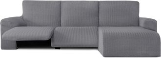 Eysa Funda de sofá chaise relax derecha brazo corto gris 250 - 360 cm