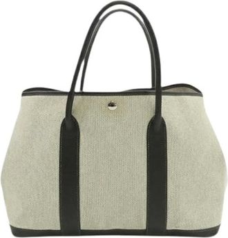 Herm&egrave;s Pre-owned Tote Bags, female, Beige, Size: ONE SIZE Pre-owned Canvas Tote