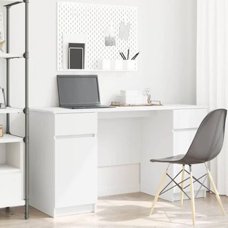 vidaXL Vidaxl Scrivania Bianco Legno Ingegnerizzato 140 X 49 X 76 Cm