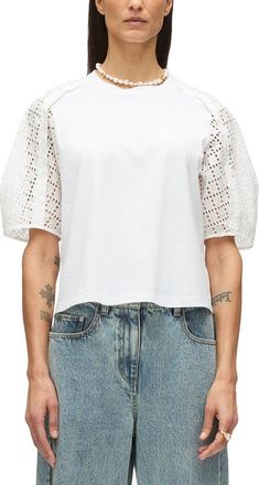 3.1 Phillip Lim Broderie Anglaise Combo T-Shirt