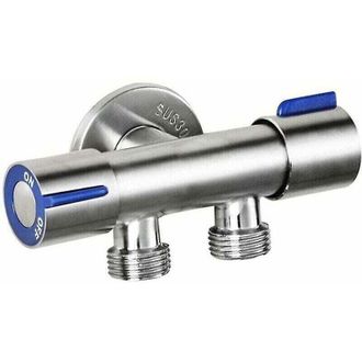 OEM Grifo De Ba&ntilde;o Para Lavadora, Grifo De Agua Fr&iacute;a De Acero Inoxidable Con Doble Manija - Crezuo