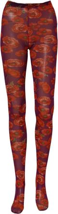 Dolce & Gabbana Floral Print Tights - Dames - Pantys - Veelkleurig - S - Nylon - Ondergoed