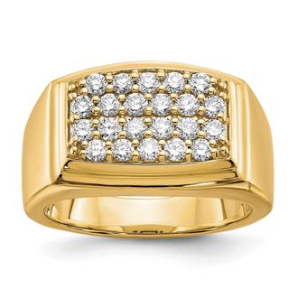 Diamond2Deal 10k Gold Lab Grown Diamond Wedding Band Ring 1Ct Clarity- VS Color- G-H