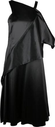 Comme Des Gar&ccedil;ons Black One-Shoulder Asymmetrical Acetate Mini Dress