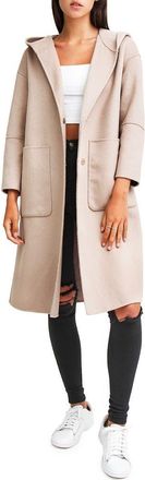 Belle & Bloom Walk This Way Wool Blend Oversized Coat in Sand at Nordstrom, Size X-Small