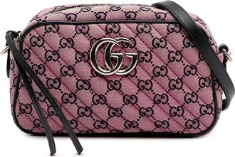 Gucci Pre-owned Womens Patterned Crossbody Bag - Light Pink Textile - One Size