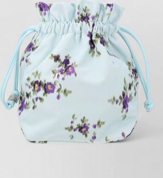 Ganni na printed nylon bucket bag