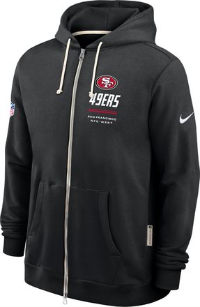 Nike San Francisco 49ers Sideline Standard Issue Nike Mens Dri-FIT NFL Full-Zip Hoodie in Black | 03AV00A9B-JK9